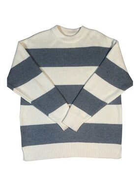 Zara Oversized Sweater Grey & Cream Size 13-14